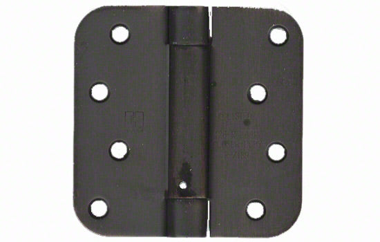 1752-10R4 - 4" x 4" Antique Bronze Single Spring Hinge with 5/8" Radius Corners