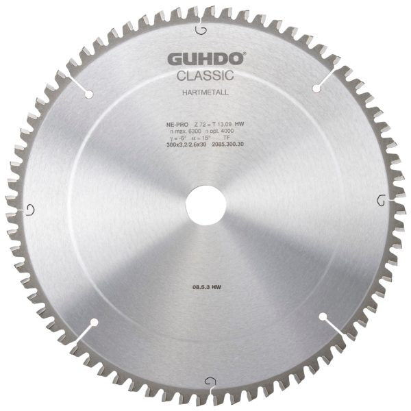 NEGATIVE HOOK NON-FERROUS SAW BLADE