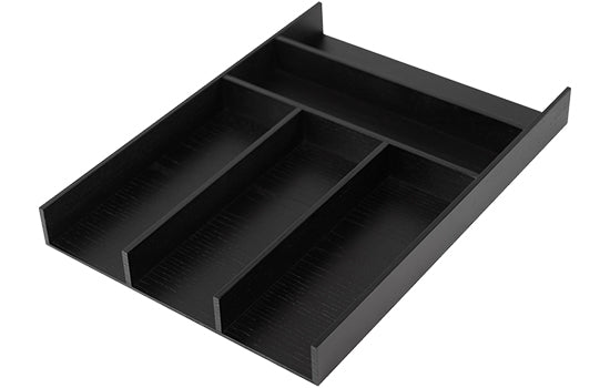 2505260368 - 11-13/16"W x 16-11/16"D Black Ash Cutlery Insert for StraightLine Drawer Organizer System