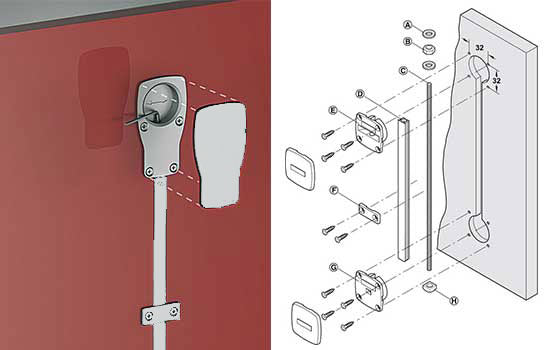 407.90.701 *KIT* - 86-7/16" Length White Planofit Cabinet Door and Panel Straightener for 5/8" Thick Material