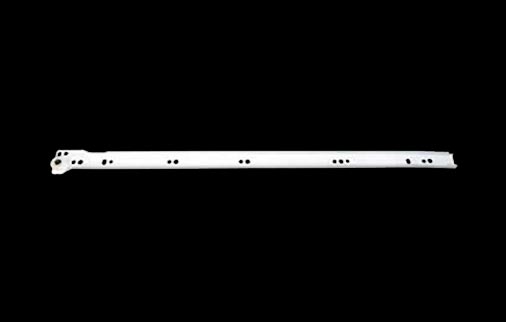 4200-20WT-CL - 20" Self Closing 3/4 Extension Side/Bottom Mount Crimp-on White Epoxy Slide Left Cabinet Member - Bulk Packaged - 75 Lbs Weight Capacity