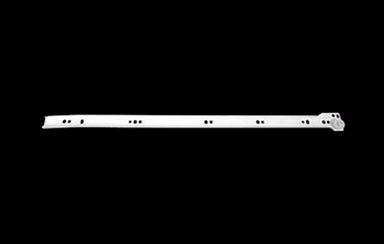 4200-22WT-CR - 22" Self Closing 3/4 Extension Side/Bottom Mount Crimp-on White Epoxy Slide Right Cabinet Member - Bulk Packaged - 75 Lbs Weight Capacity