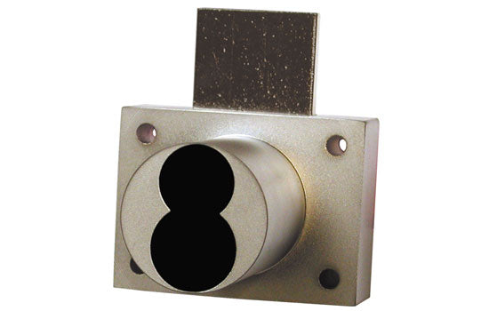888ICP-26D - 1-7/16" Dull Chrome Cabinet Drawer Lock Body for Large Format Schlage Interchangeable Cores