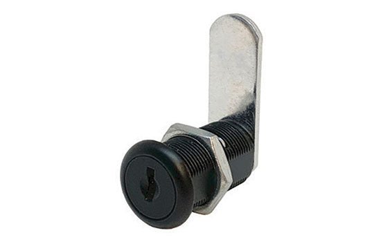 953-US19-MKKD - 1-3/16" Black Disc Tumbler Cam Lock for 7/8" Material - Keyed Different