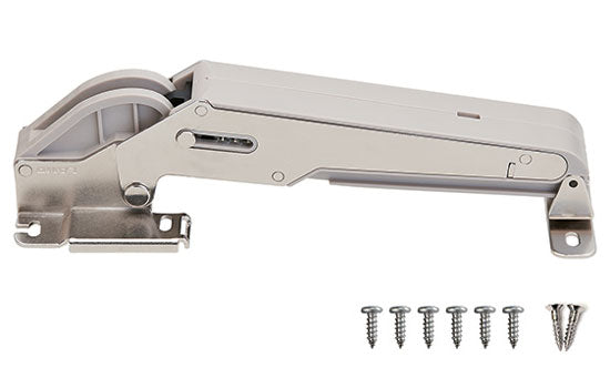 ARN-2-M-S - Medium-Duty Lift-Assist Soft-Closing Non-Handed Lid Suport System with 35.4 - 53.1 lbs./inch Torque for Top-Opening Applications -- Includes 1 Lid Stay, 2 Olympia Hinges, Mounting Plates and Screws