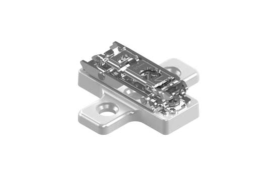 B173H9100.04 - 6mm Screw-on Cam Adjustable Wing Baseplate for Cliptop Hinges