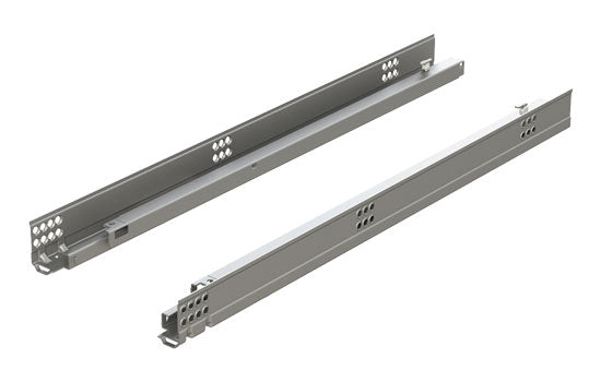 B554H5330B01 - 21" Soft-close 7/8 Extension Zinc Tandem Edge Drawer Slide - 75 Lbs Weight Rating