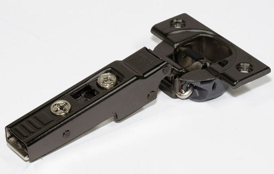 B73B3550BK - 110+ Degree Onyx Black Soft-closing Screw On Overlay Plus Hinge