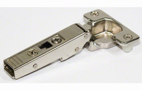 B75T158 - 107 Degree Self-closing Doweled Overlay Hinge