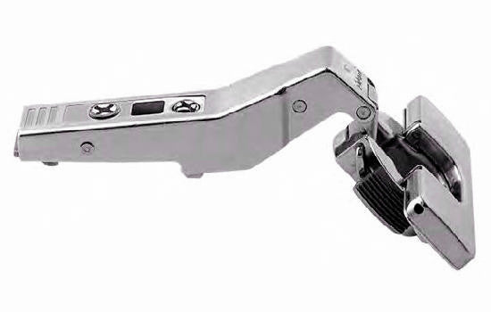 B79A9698BT - +45 Degree Self-closing Inserta Overlay Angle Hinge