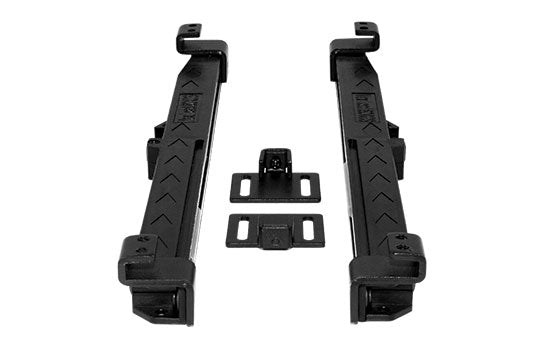 BARN-SOFT - 12-1/2"L Black 176 Lbs Capacity Soft Close Adapter (Both Sides) for Max Barn Door Flat Rail Sets