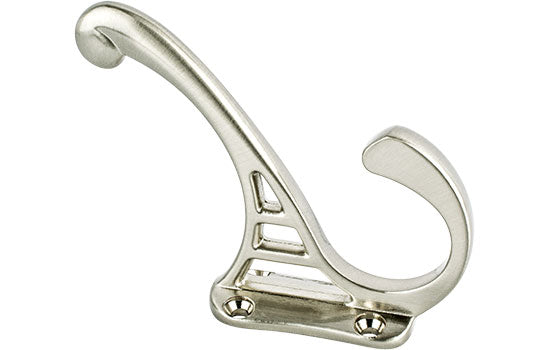 BN8012-BPN-P - 3-1/16" Height Brushed Nickel Double Garment Hook