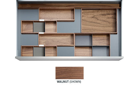 BOGOTA-WAL *KIT* - 24" Walnut Bogota Drawer Insert Kit for Drawer Widths 27-1/2" to 30"