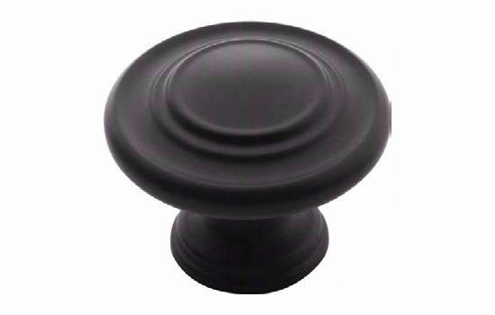 BP1586FB - 1-3/8" Diameter Flat Black Inspirations Knob