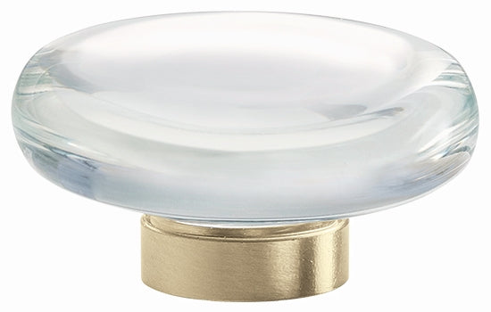 BP36652CBBZ - 1-3/4" Diameter Clear Glass/Golden Champagne Glacio Collection Oversized Knob