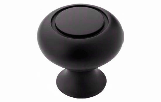 BP53011FB - 1-1/4" Diameter Flat Black Everyday Heritage Collection Knob
