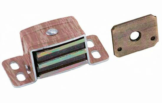 BP9798AW - 1-1/8"L Aluminum Woodgrain Magnetic Catch
