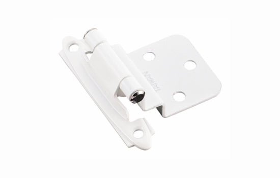 BPR3428W - 3/8" Inset Self-Closing White Hinge