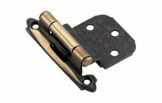 BPR7628AE - 3/8" Inset Self-Closing Antique Brass Hinge
