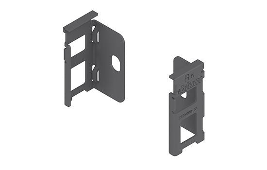 BZB7N000S - Legrabox Series N Height Rear Fixing Bracket for Stainless Steel & Gray