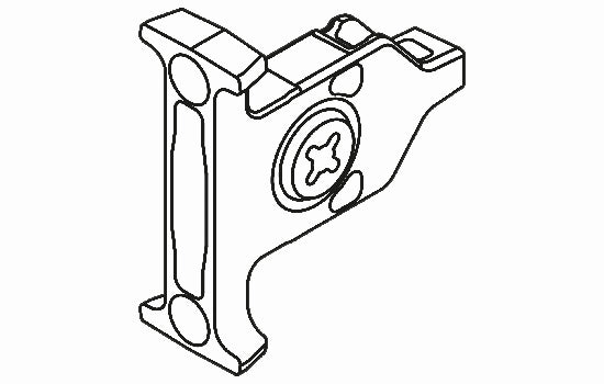 BZSF35A2 - Zinc Screw On Front Fixing Bracket for Tandembox