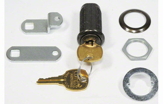 C8055-4G-415 - 1-7/16" Antique Brass Disc Tumbler Cam Lock for 1-1/8" Material - Keyed Alike Key #415