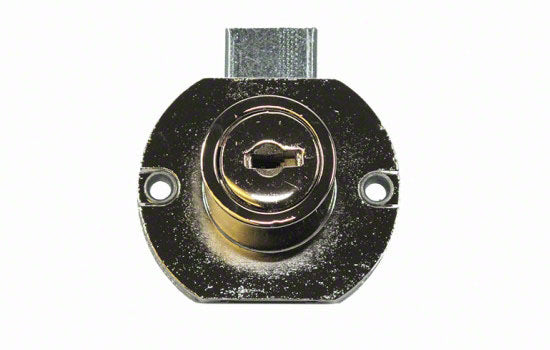 C8704-14A-415 - 15/16" Bright Nickel Disc Tumbler Door Lock - Keyed Alike Key #415