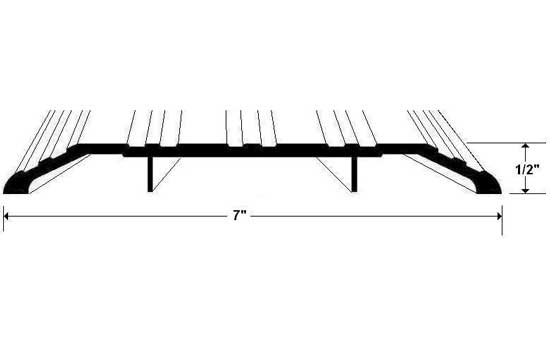CET75D36 - 36"L x 7"W x 1/2"H Bronze Handicap Threshold