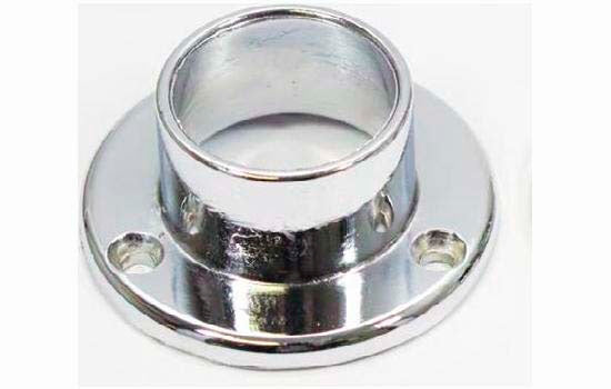 CRS4CL-CP - 1-1/4" Chrome Screw-on Round Closed Closet Rod Support