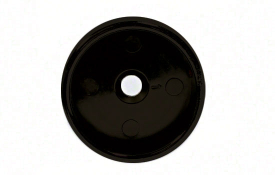 CRS5DCL-MB - 1-5/16" Matte Black Doweled Round Closed Closet Rod Support