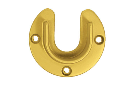 CRS5OP-DB - Round Open Closet Rod Support 1-5/16" Dull Brass Screw-On
