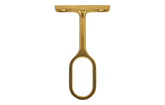 CRSCOV-DB - Dull Brass Screw-on Center Oval Closet Rod Support