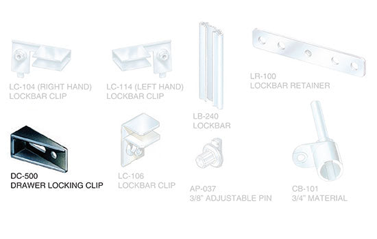 DC-500 - Drawer Clip for System 101 and 104 Gang Locks