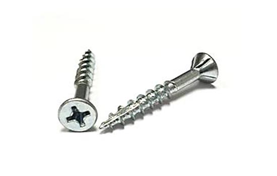 DE28FHPNIB - 8x2" Phillips Flat Nibbed Zinc Coarse Type 17 Assembly Screw 4m Per Box