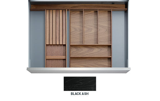 DENVER-BLK *KIT* - 18" Black Ash Denver Drawer Insert Kit for Drawer Widths 21-1/2" to 24"