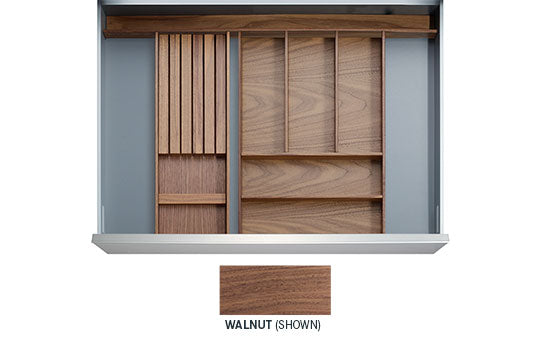 DENVER-WAL *KIT* - 18" Walnut Denver Drawer Insert Kit for Drawer Widths 21-1/2" to 24"