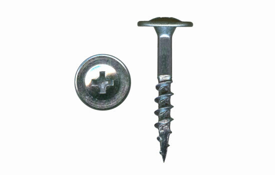 DFA118 - #8 x 1-1/8" Washer Head Phillips Zinc Type 17 Coarse Screw for Drawer Front Adjustment Applications (9024)