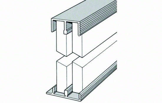 EP10A4 - 4' Aluminum Track Assembly for 1/2" Door