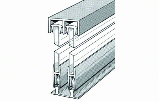 EP14A3 - 3' Aluminum Glass Door Track