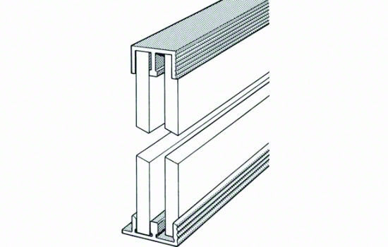 EP8A6 - 6' Wood Track Assembly for 1/4" Door