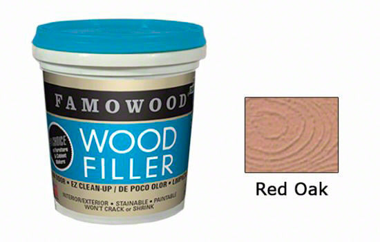 FASF6REDOAK - 6 oz Red Oak Waterbase Wood Putty