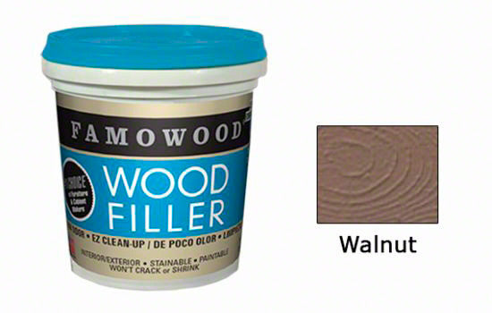 FASF6WAL - 6 oz Walnut Waterbase Wood Putty