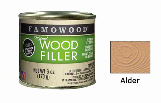 FAWP6ALD - 6 oz Alder Solvent-based Wood Putty