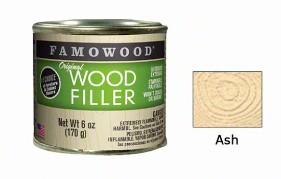 FAWP6ASH - 6 oz Ash Solvent-based Wood Putty