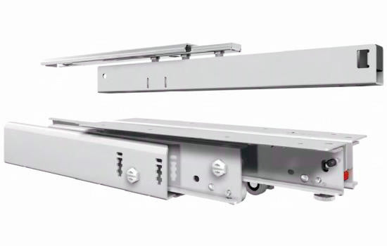 FLT777WH550 - 22" White Bottom/Top Mount Full Extension Pantry Slide - 450 Lbs Weight Rating