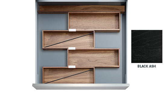 FRANK-BLK *KIT* - 12" Black Ash Frankfurt Drawer Insert Kit for Drawer Widths 15-1/2" to 18"