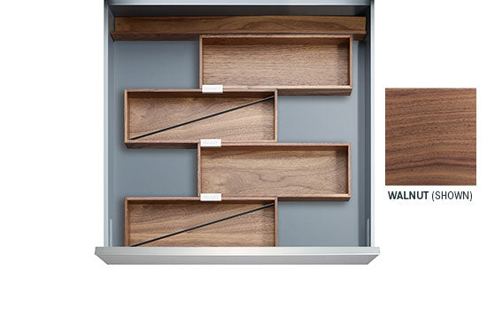 FRANK-WAL *KIT* - 12" Walnut Frankfurt Drawer Insert Kit for Drawer Widths 15-1/2" to 18"