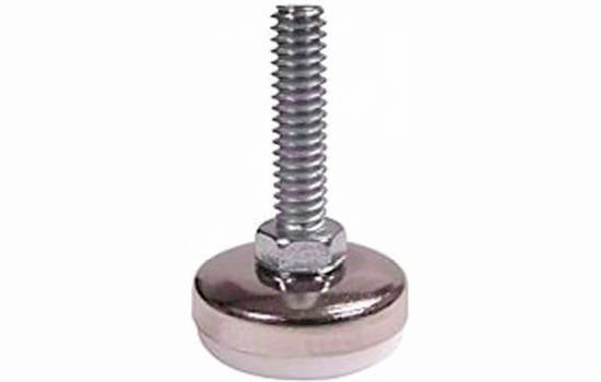 FT53943 - 3/8" x 3" Nickel Adjustable Non-swivel Furniture Glide - 400 Lb. Weight Capacity
