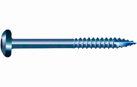GBV90-2Q - #6 x 1-1/2" Pan Head Square Black-waxed Type 17 Screw for Faceframe Installation