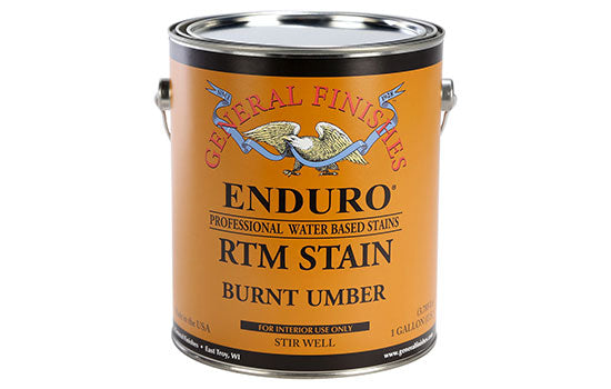 GF-RTM-BU-1 - 1 Gallon Waterbased Burnt Umber Stain